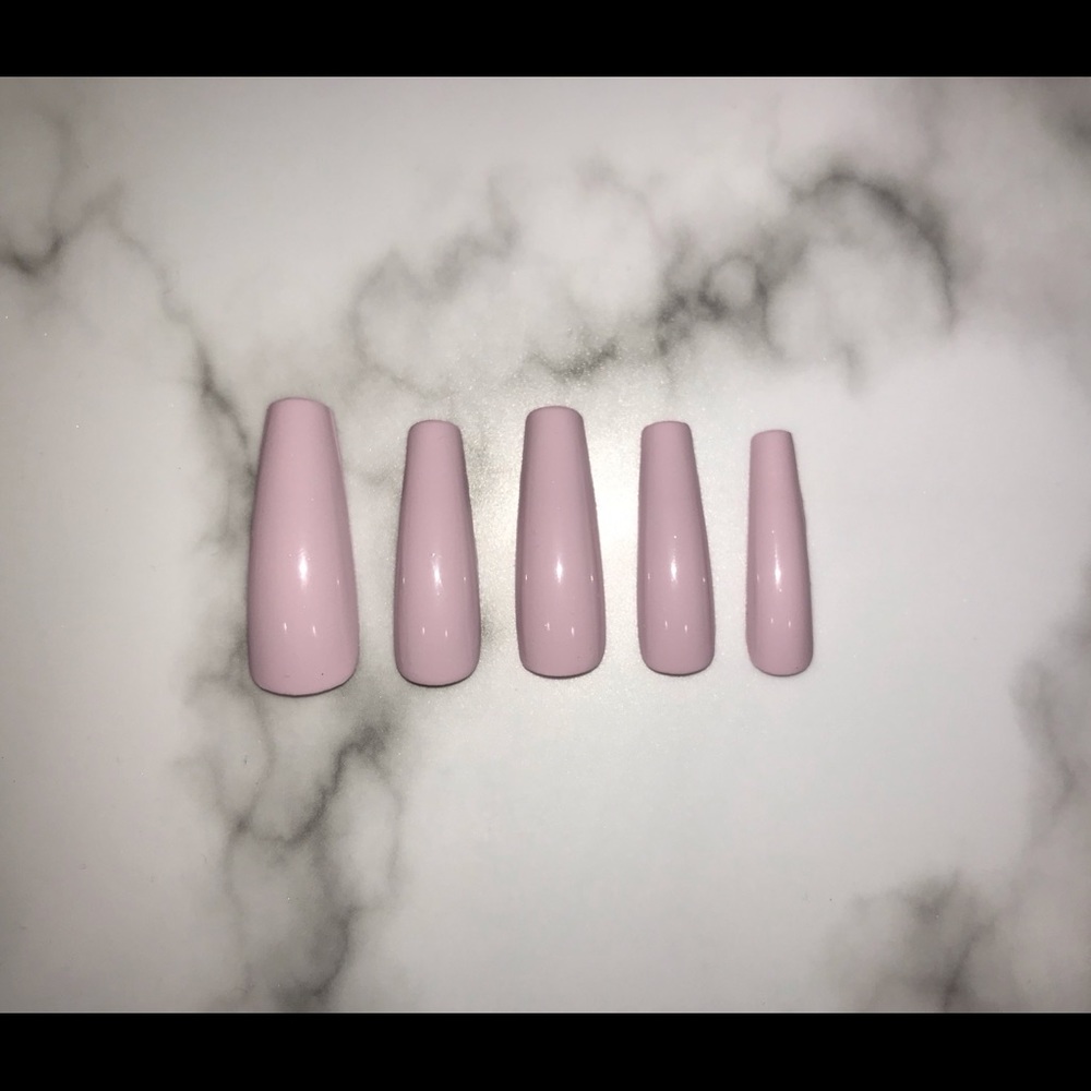 Lavender plain press on nails